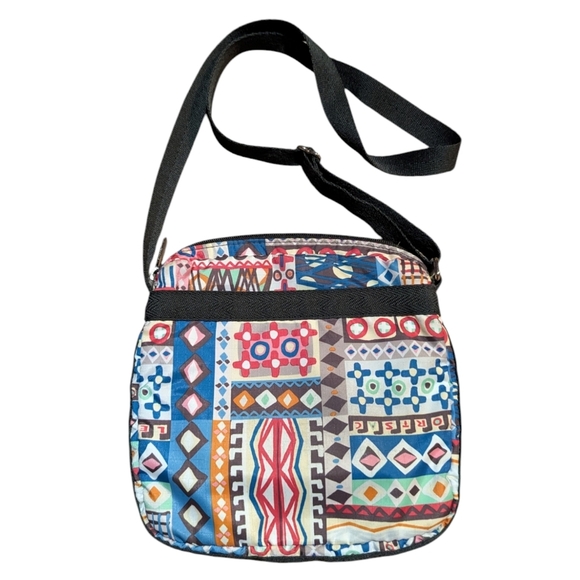 EUC LeSportSac Colorful Print Crossbody Bag Purse Adjustable Shoulder Strap - Picture 4 of 6